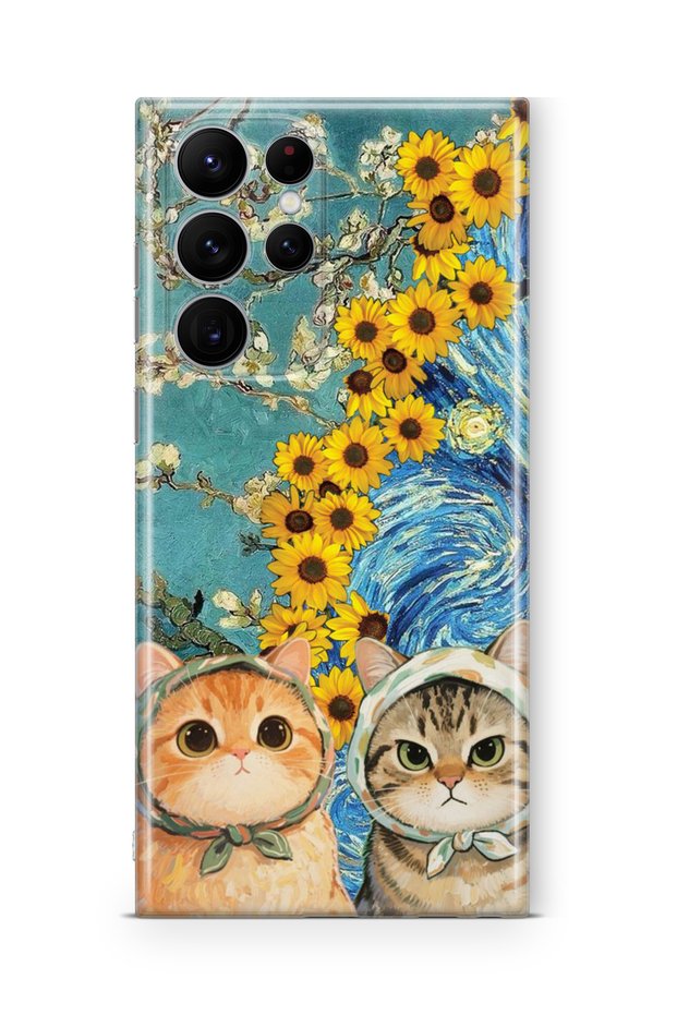 Samsung Galaxy S26 Ultra Compatible Printed Transparent Phone Case | Collection: Kawaii Cat