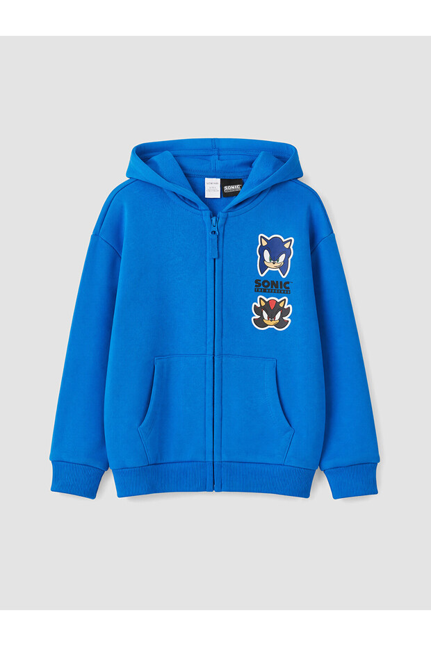 Vizyon New Season Printed Boys' Zippered Sweatshirt