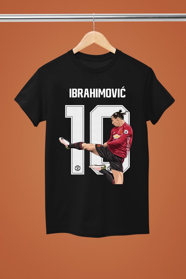 Zlatan Ibrahimovic Printed Cotton Short Sleeve Regular Fit Tshirt
