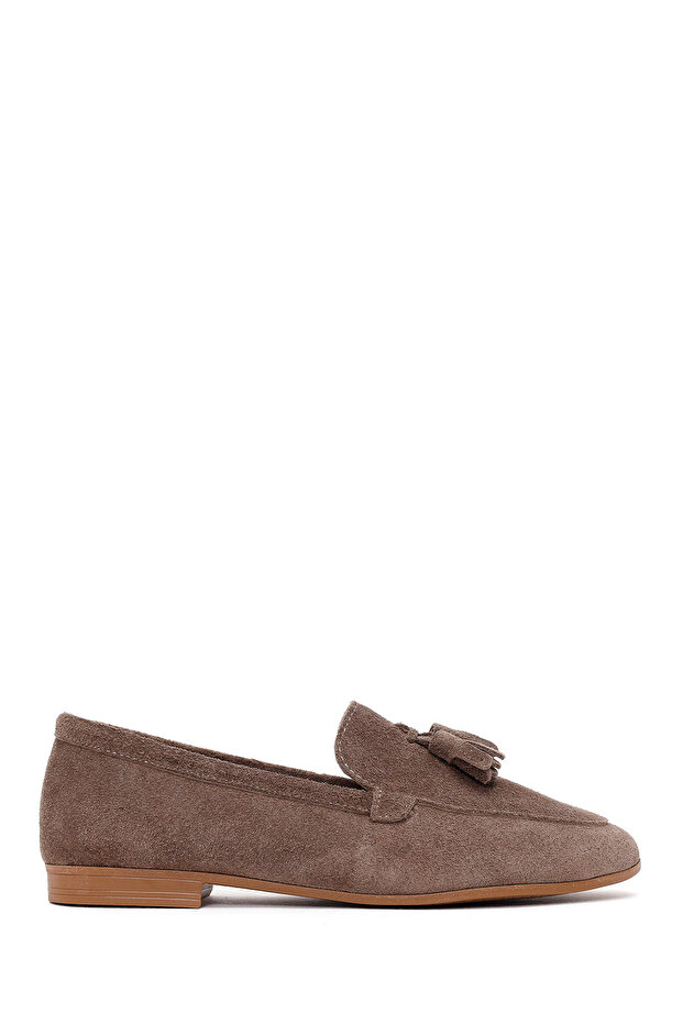 Women's Mink Tasseled Suede Leather Loafer 26Afd334010