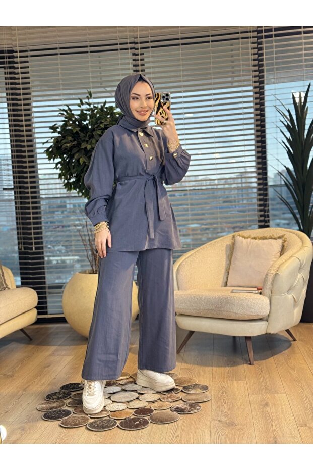 7470 بدلة بثلاثة أزرار باللون الأنثراسيت