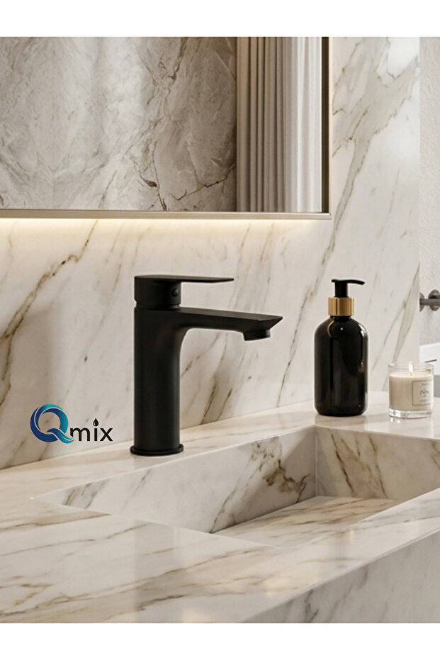 Luxury Black Fixed Open-Close Short Sink Faucet – Water-Saving, Durable, Modern Design