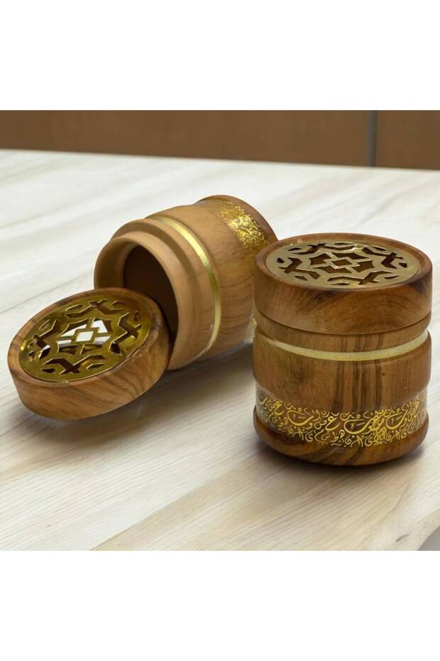 توزيعات مباخر مبخرة سراميك سداسية الشكل مزينة بنقوش ذهبية (3 قطع)