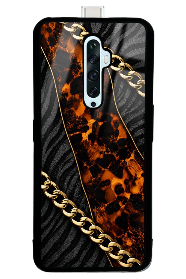 Oppo Reno 2Z Golden Eclipse Design Glossy Phone Case