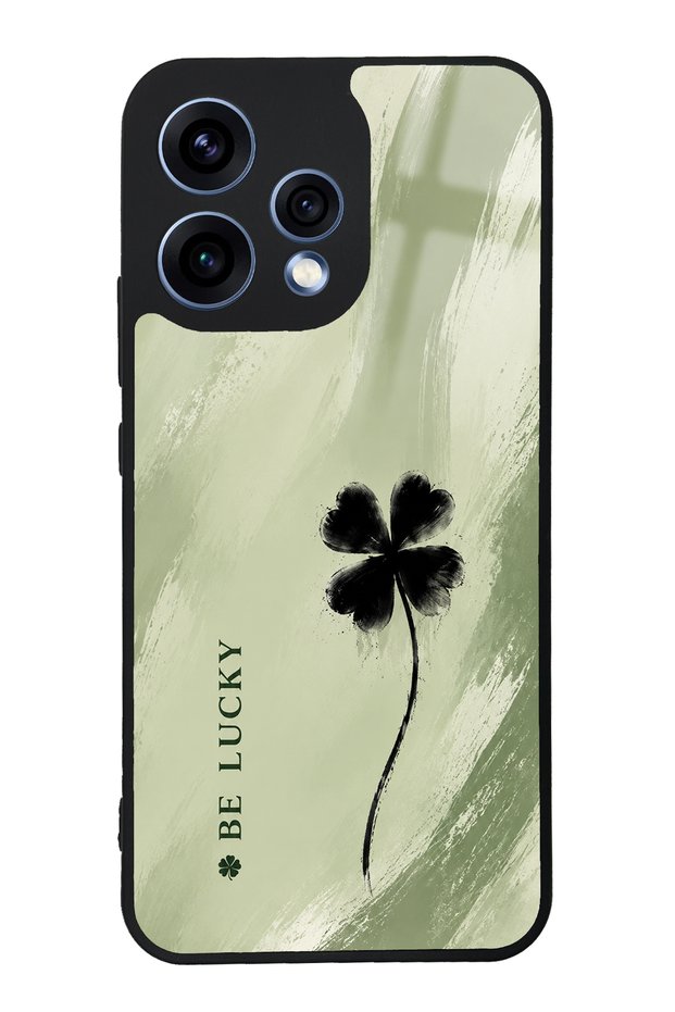 Oppo Reno 15 Sage Lucky Clover Design Glossy Phone Case