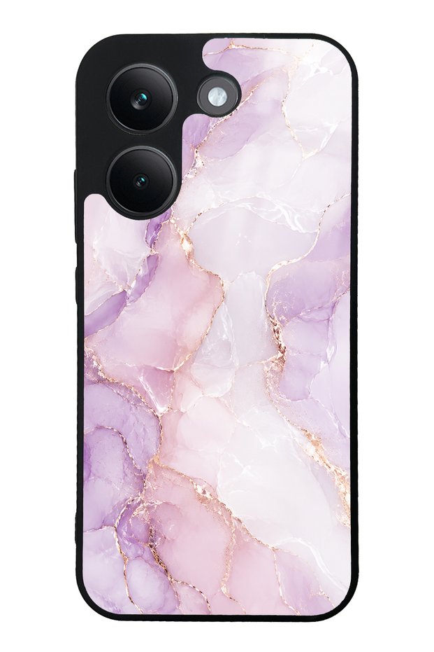 Xiaomi Poco X8 Pro Lavender Rose Marble Design Glossy Phone Case