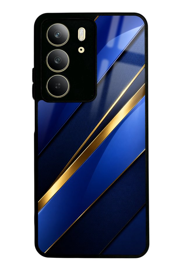 Realme C75 Sapphire Gold Edge Design Glossy Phone Case