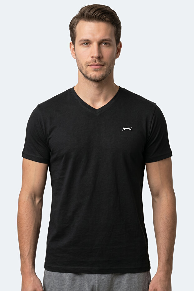 Rivaldo t Men's V-Neck Black T-Shirt