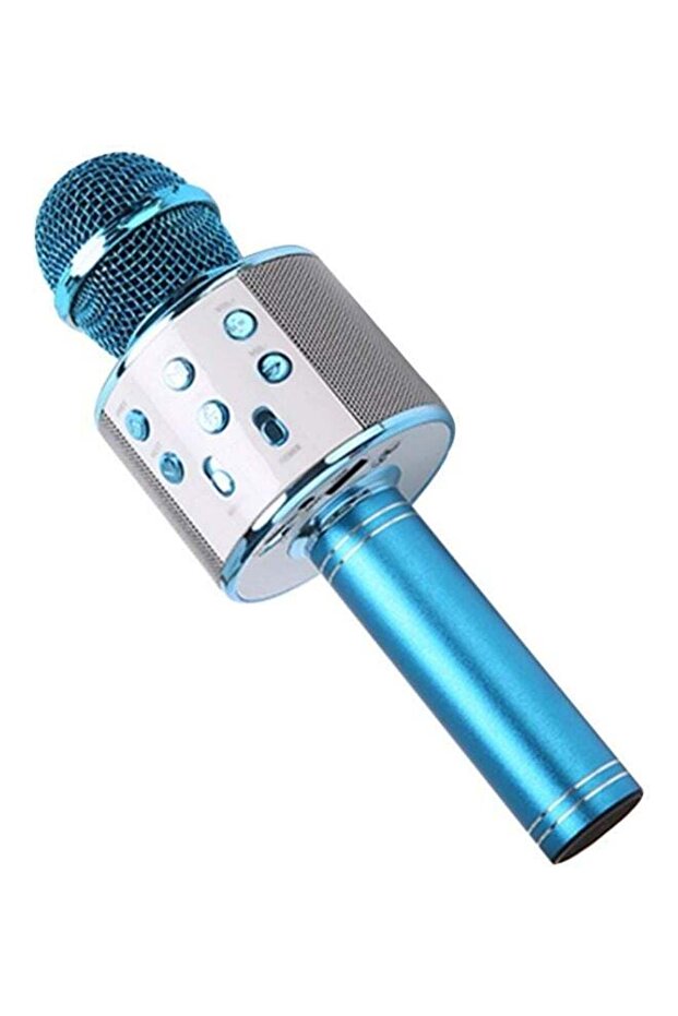 Microphone WS-858 in blue – High-Quality Sound & Easy Operation