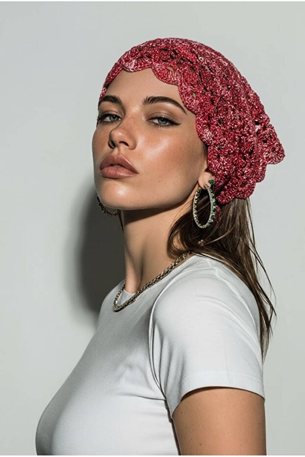 باندانا شبكية مصنوعة يدويًا