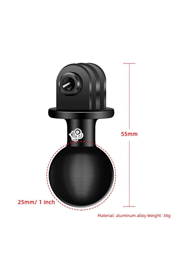 Tripod Adapter Double Socket Arm Phone Mount for 25mm 1" Ball Head Clamp Phone Hold-Bicycle Motorcyc