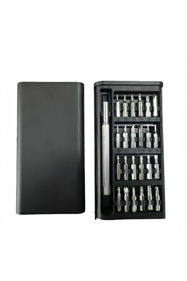 black 24 in 1 Digital Maintenance Precision Screwdriver Set with Portable Storage Box and Electronic