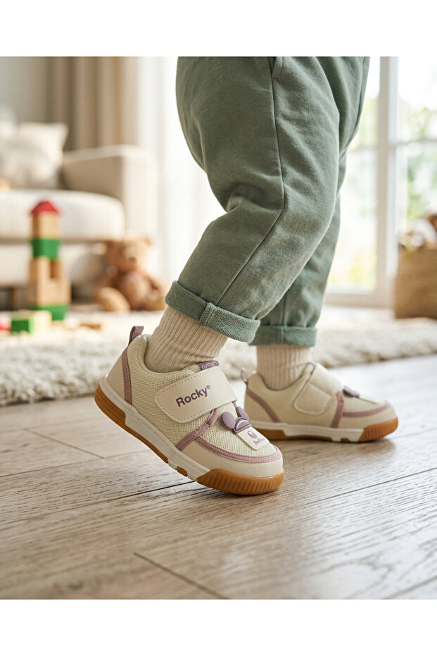 Rocky Happy Steps Organic Baby First Step Shoes Size 18-21 | Orthopedic Air Cushioned Breathable