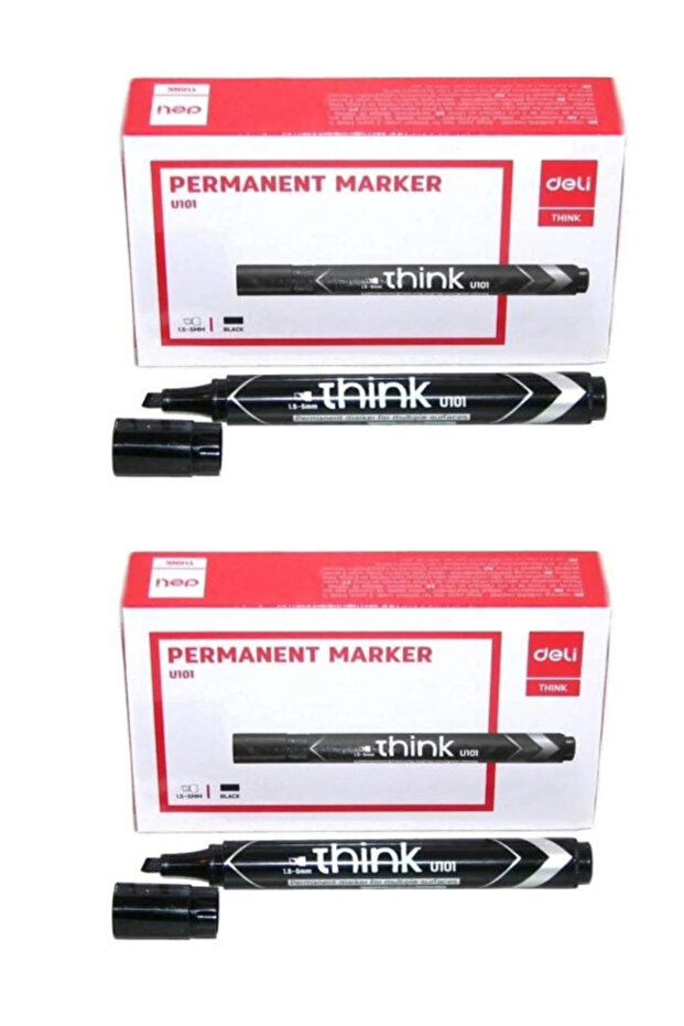 Permanent Marker U101-20, 1.5-5mm Chisel Pack of 2 (24pcs Black)