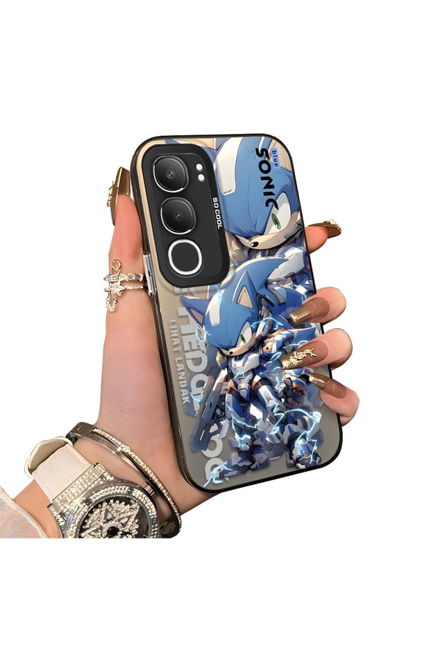 Vivo Y29 5g(V2420) Compatible Hard Acrylic Back Silicone Edge Lens Protection Case