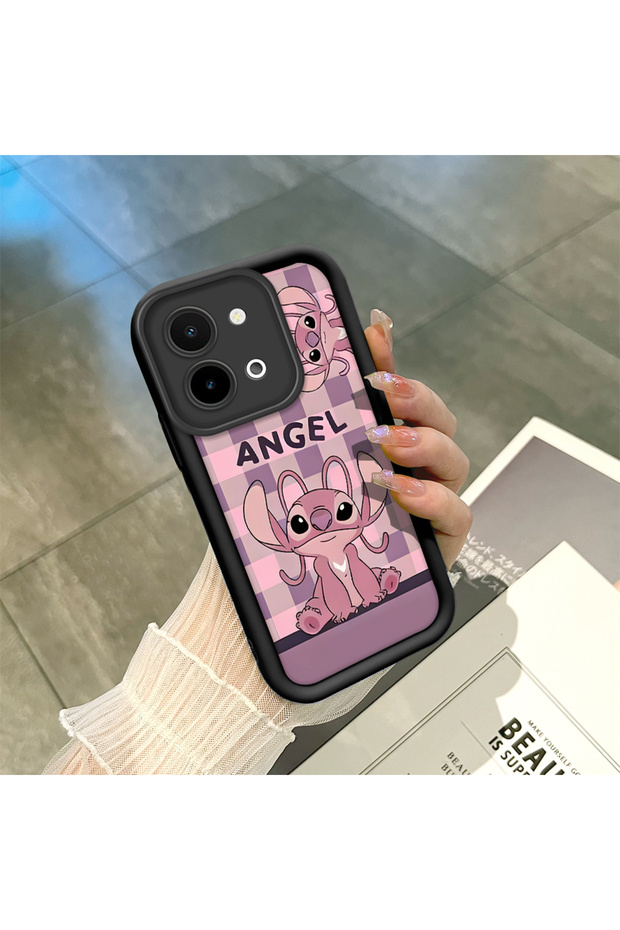 Vivo Y28 4g Compatible Black Silicone Case Shockproof with Camera Protection