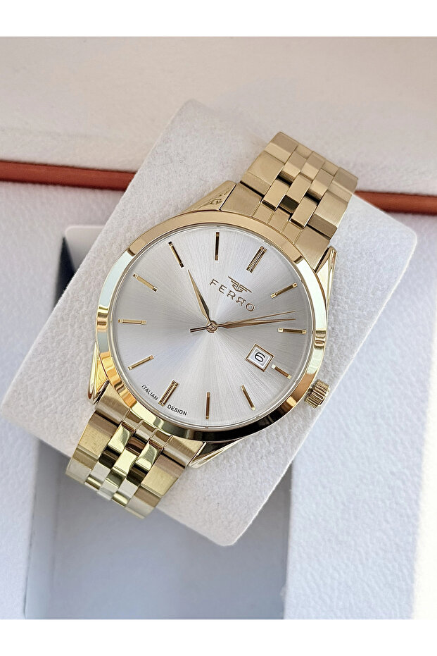 Yellow and Silver Steel Cord Men's Wristwatch Fm40192A-B Functions Active Waterproof Gift Boxed