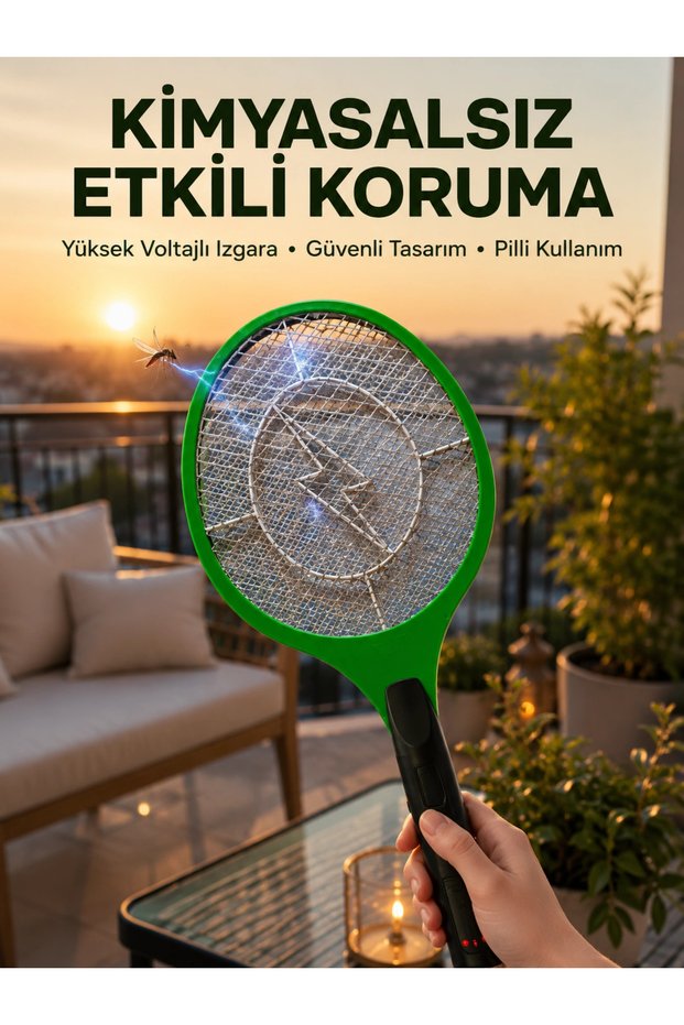 Lightweight and Ergonomic Electronic Bug Zapper - Battery Operated with Safety Protection