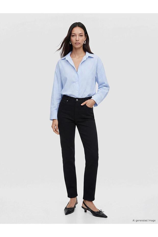 High Waist Slim Mom Women's Jean Pants (W6)