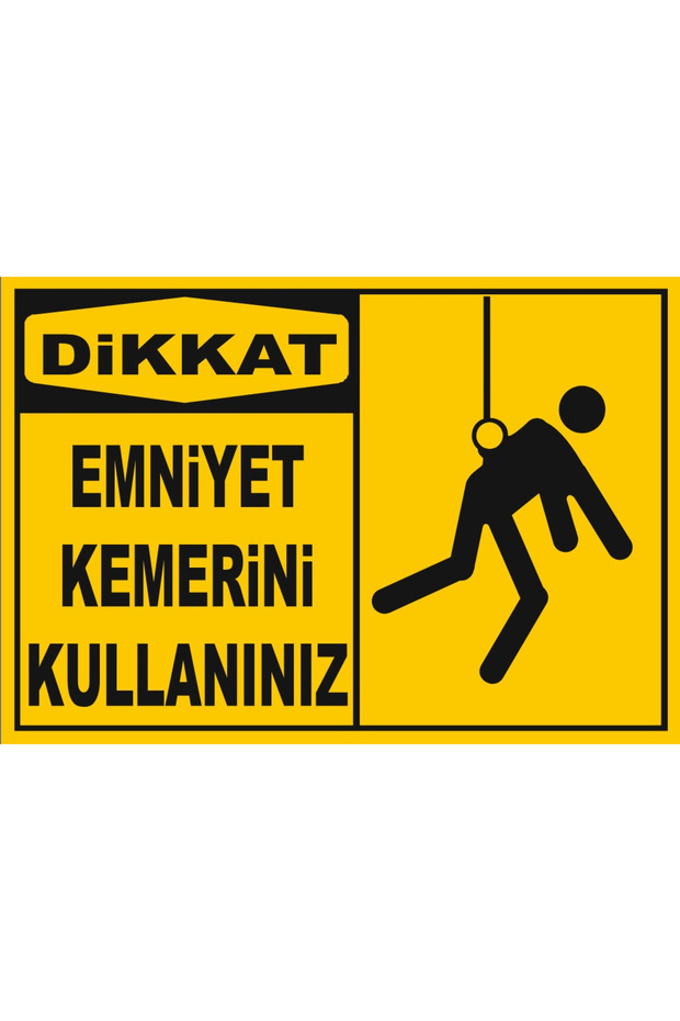 Use Safety Belt Sticker 20X28 cm