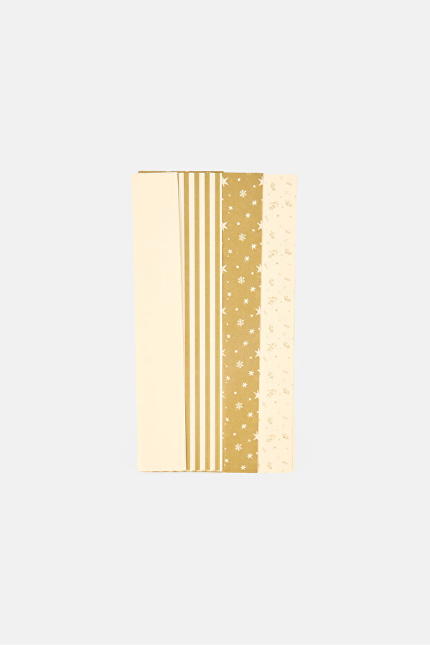 4 Pcs Merry Christmas Tissue Paper, Gold