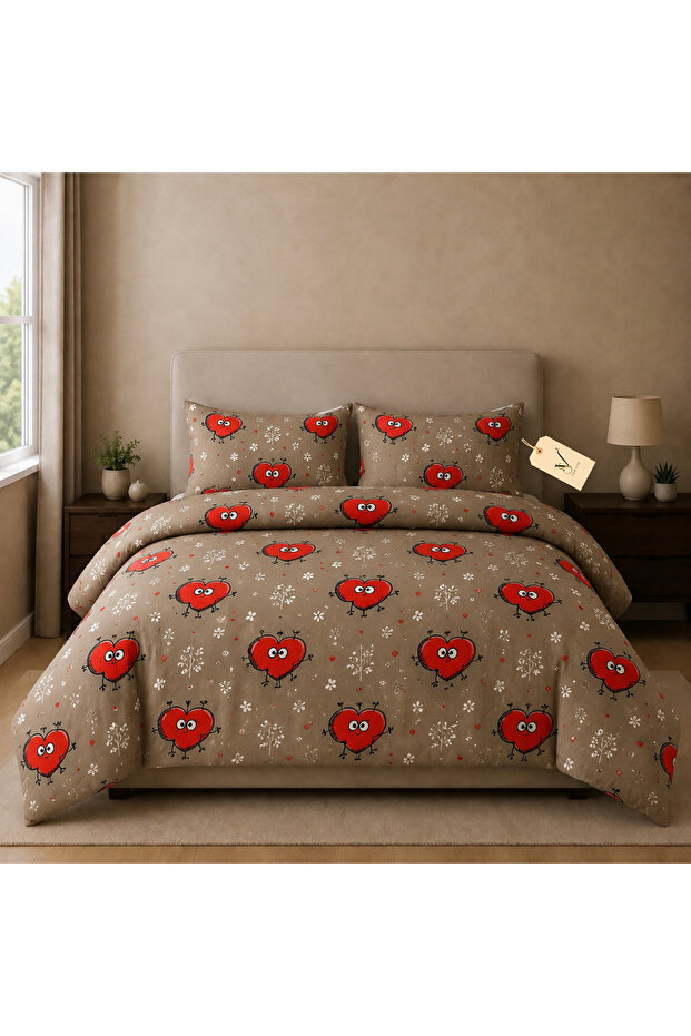 4 Piece Microfiber Bedding Set, 1 Printed Duvet Cover, 1 Fitted Sheet & 2 Pillow Covers
