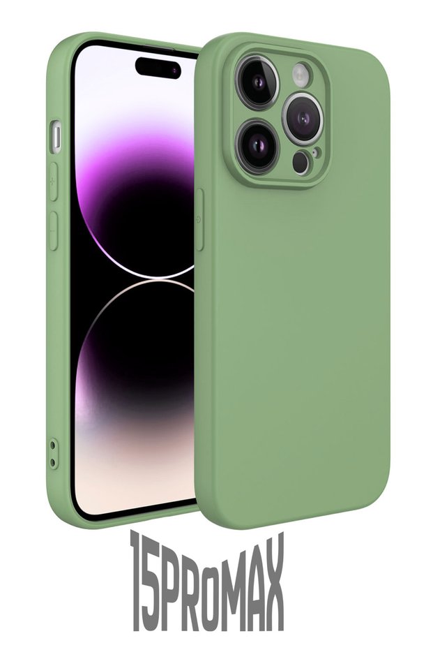 iPhone 15 Pro Max Silicone Case with Camera Protection Cover