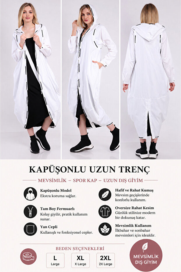Trenç kapşonlu