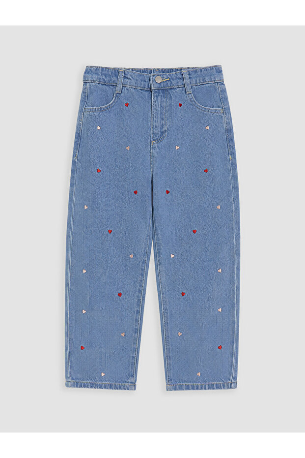 Esvab • Modern & Distinctive Straight Fit Embroidered Girls' Jean Pants