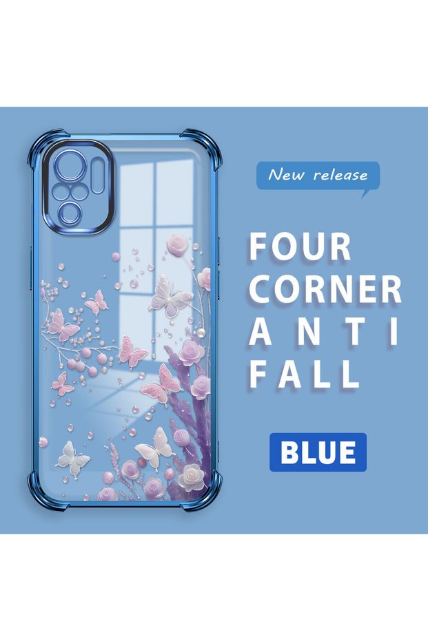 Xiaomi Redmi Note 10S Compatible Transparent Back Cover Four Corners Reinforced Impact Protection Silicone Case