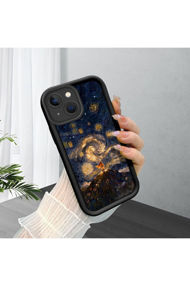 iPhone 15 Compatible Black Silicone Case with Shockproof Camera Protection
