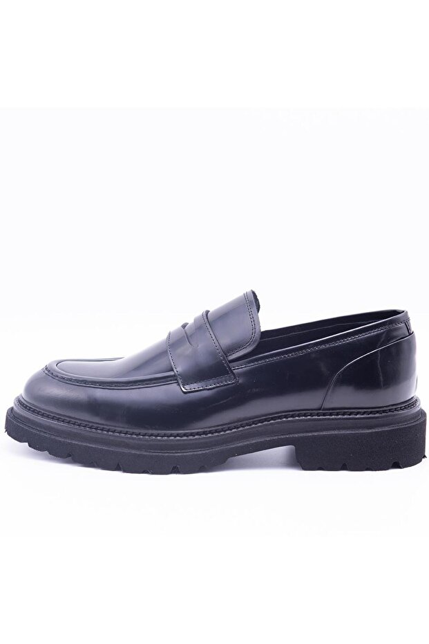 Sean Men's Genuine Patent Leather Loafer Shoes -343