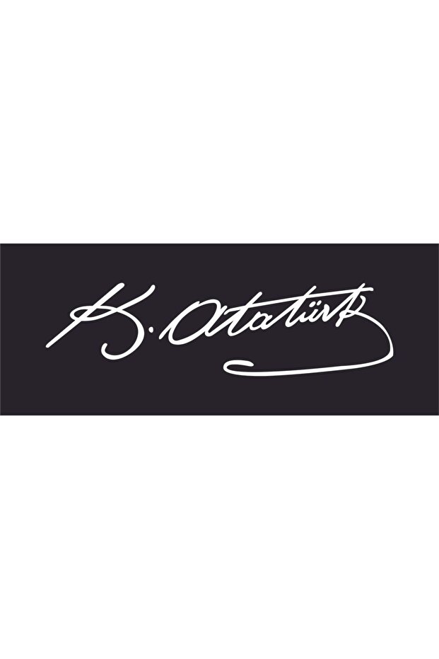 Kemal Atatürk Signature Sticker Car, Auto, Motor, Pc, Laptop, Sticker, Decal 20X5.5 cm