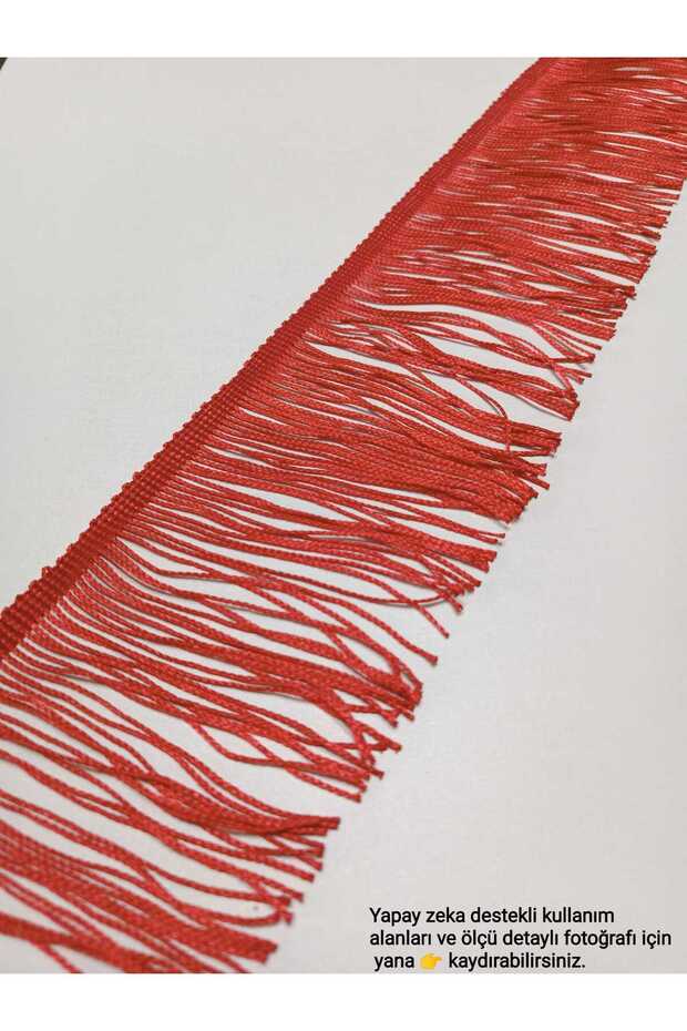 10 Centimeter Red Decorative Fringe Ribbon