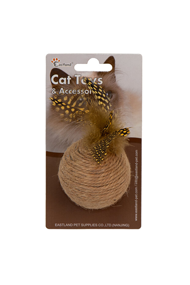 Concepta Straw Feather Rattle (205220) Ball-Diameter 6cm
