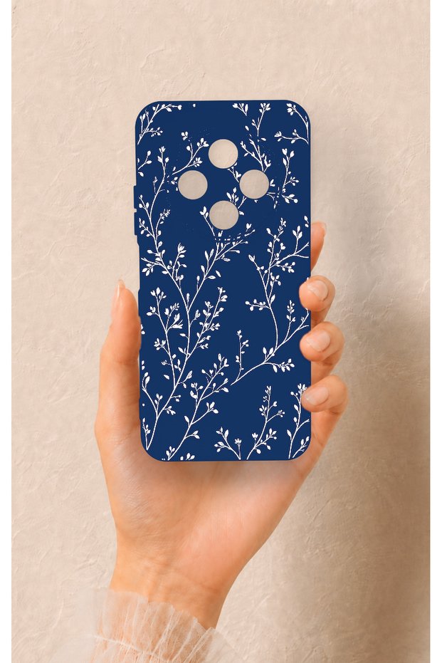 Tecno Spark 30C Compatible Thin Leaf Branch Pattern Silicone Case