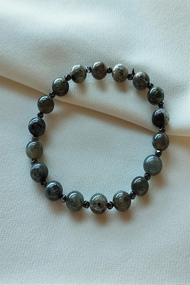 Certified 8 mm Labradorite Ekek Natural Stone Bracelet