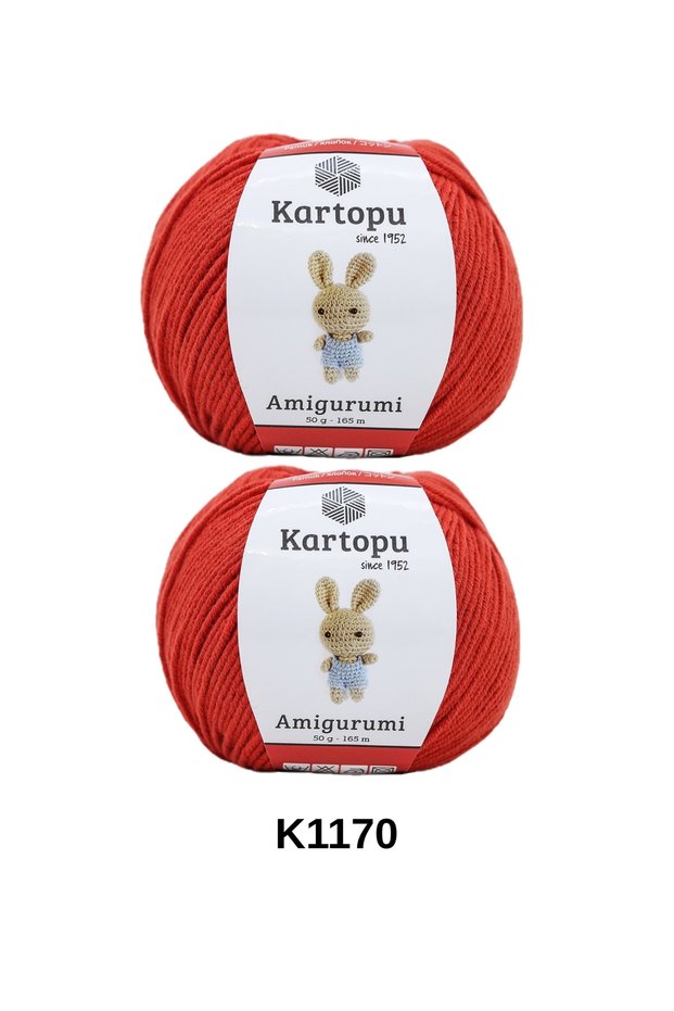 2 Pieces of Snowball Amigurumi Yarn 50 Grams 165 Meters Toy Doll Net Beanie Bandana Motif Summer Blouse Bag Knitting Yarn - Color: K1170