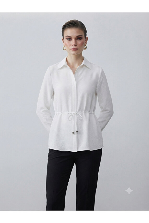 Basic Linen Tunic with Lace Detail