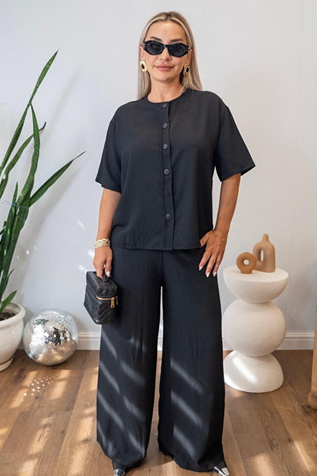 Black Double Bottom Top Set