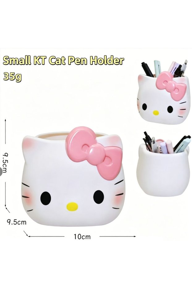 xiaokt Sanrio Hello Kitty Plastic Pen Holder, Cute Makeup Brush Organizer, Desktop Organizer, Multif