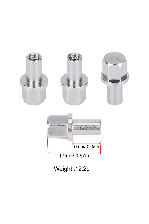 15mm Stainless Steel 12mm Hex Wheel Hub Drive Adaptor Extension Column Nut 12/15/17/20/25mm for 1/10