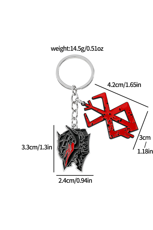 Bandai KC0013 Game Berserk Behelit Badge Logo Sign Brand Of Sacrifice Sword Keychain Pendant Cosplay
