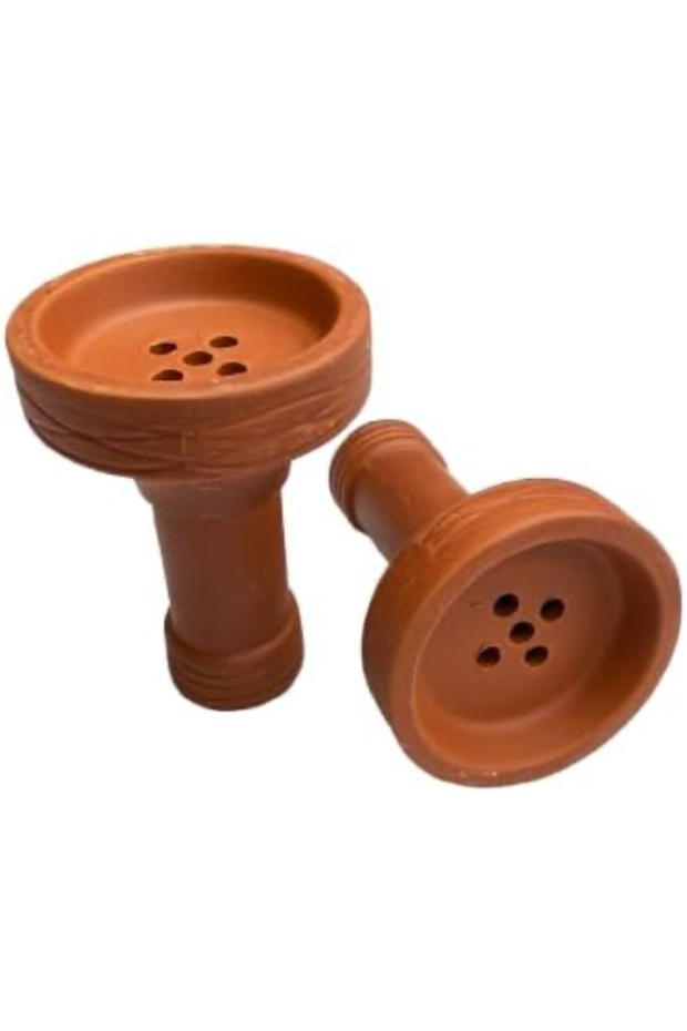 - (1Pc) Premium Ceramic Hookah Clay Charcoal Head Bowl - Traditionally Optimal Heat Properties | Bowl Accessories - راس
