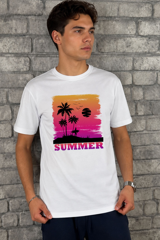 Colorful Summer Printed Premium T-Shirt | Special Gift Includes