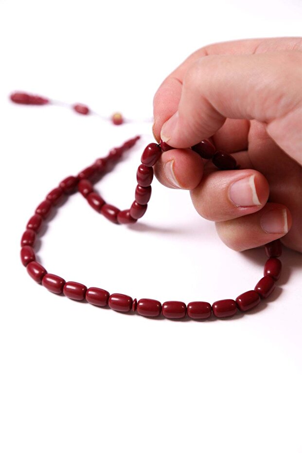 Old Material Special Craftsmanship Burgundy Ball Prayer Beads
