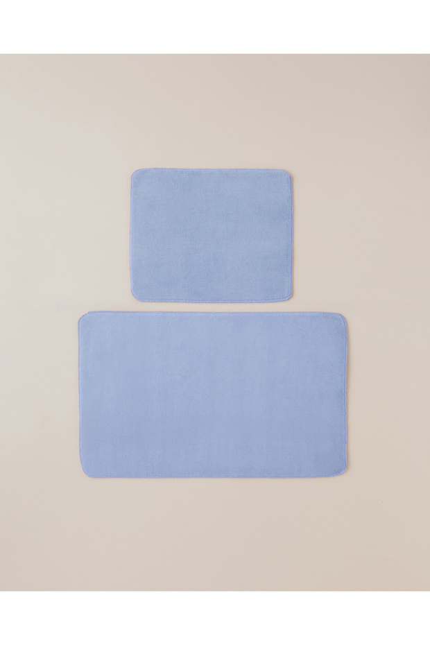 Basicline Non-Slip Base Bath Mat Set 60X100 cm + 50X60 cm Ortanca Lilac