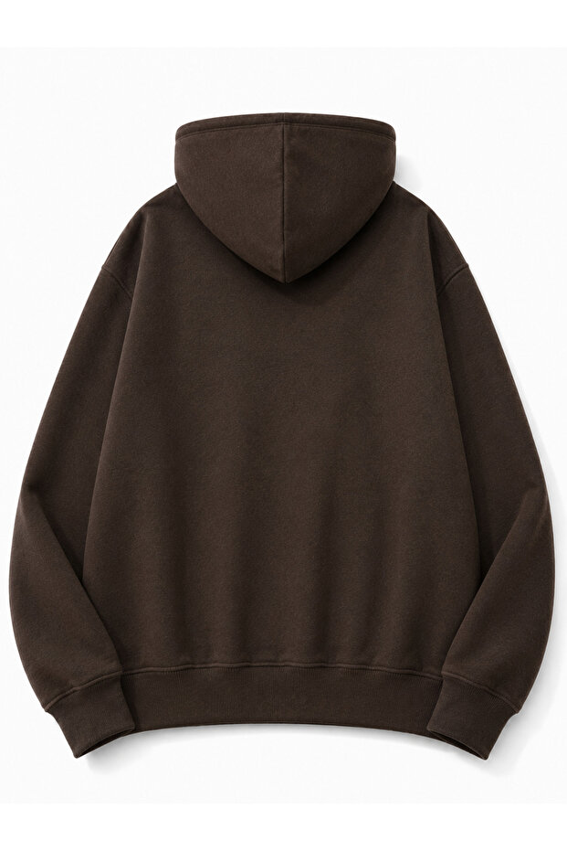 Love Printed Hooded 2 Thread Threaded Sweatshirt