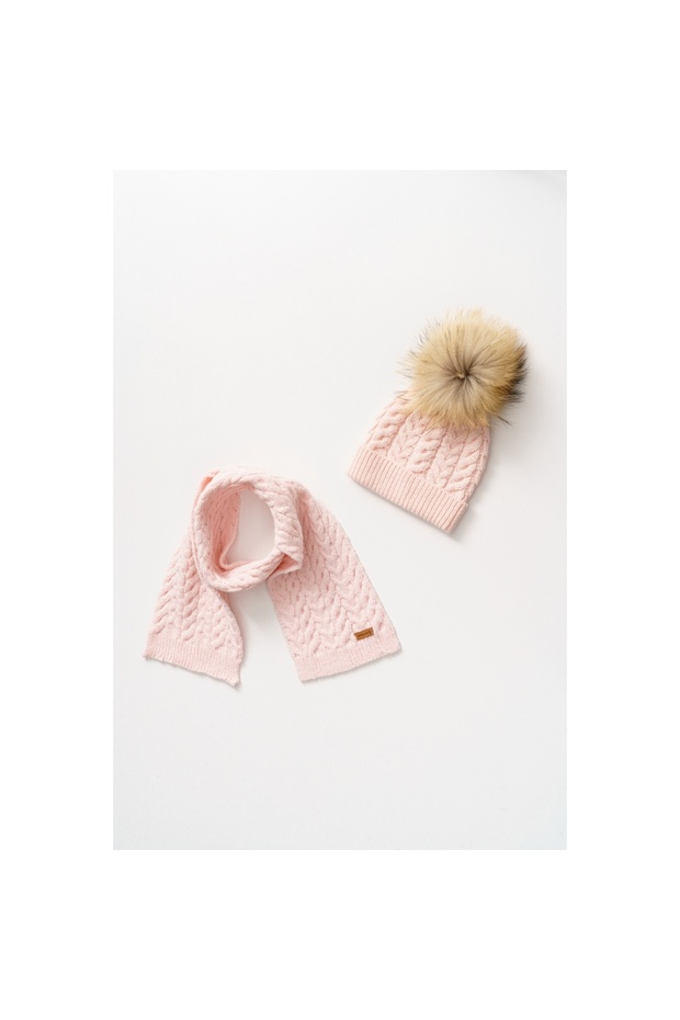 Nippenland unisex 0-6 months furry beanie set