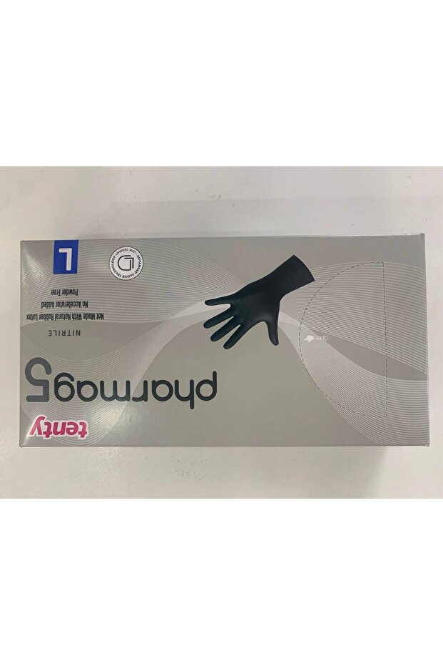 Pharmag 5 Nitrile Powder-Free Examination Gloves Large Box of 100